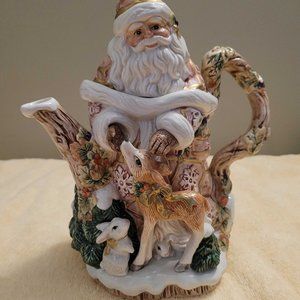 Fitz and Floyd Christmas teapot